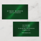 Emerald Green Sheen Carte de visite (Devant / Derrière)