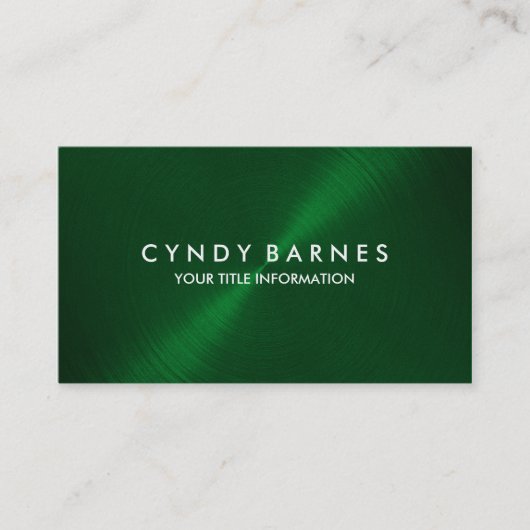Emerald Green Sheen Carte de visite (Devant)