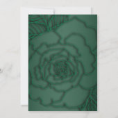 Emerald green Silver Elegant Wedding Invitation Kaart (Achterkant)