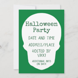 Emerald Green Skull Cut-Out Silhouette Kaart