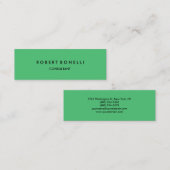 Emerald Green Slim Skinny Modern Visitekaartje (Voorkant / Achterkant)