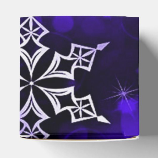Emerald Green Snowflake Motif Cube Bedankdoosjes (Bovenkant)