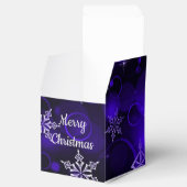Emerald Green Snowflake Motif Cube Bedankdoosjes (Geopend)