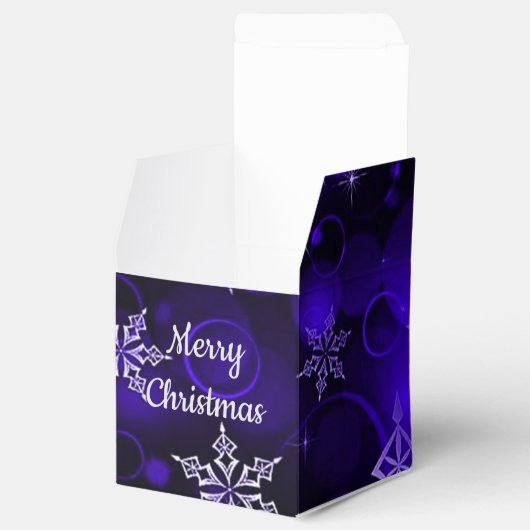 Emerald Green Snowflake Motif Cube Bedankdoosjes (Geopend)
