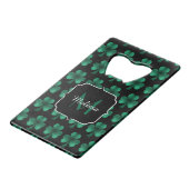 Emerald Green Sparkle Shamrock noir Monogramme (Devant Angle)