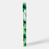 Emerald Green Sparkles Shamrock Custom Monogram Case-Mate iPhone Case (Achterkant / Links)