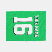 Emerald Green Sports Jersey Team Jersey Fleece Deken (Voorkant (Horizontaal))