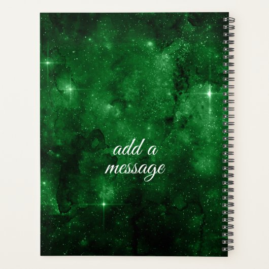 Emerald Green Stars Sky Planner (Dos)