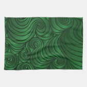 Emerald Green Swirl Towel Theedoek (Horizontaal)