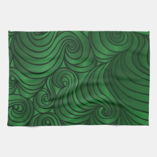 Emerald Green Swirl Towel Theedoek