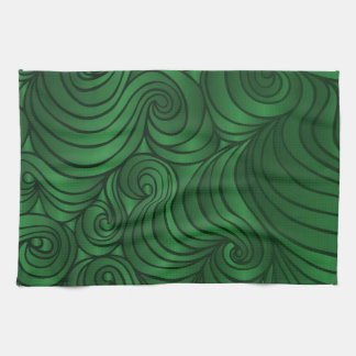 Emerald Green Swirl Towel Theedoek