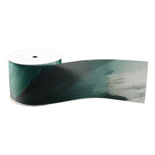 Emerald Green Swirls Grosgrain Lint (Spoel)