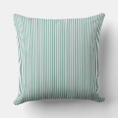 Emerald Green Ticking Stripe Kussen (Achterkant)