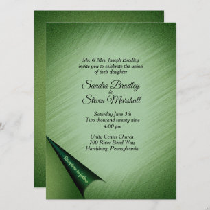 Emerald Green Tourner du Faire-part de mariage de