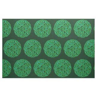 Emerald Green Traditional Celtic Knot Pattern Stof