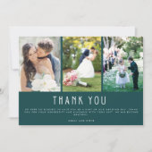 Emerald Green Trois photo Mariage Merci (Devant)