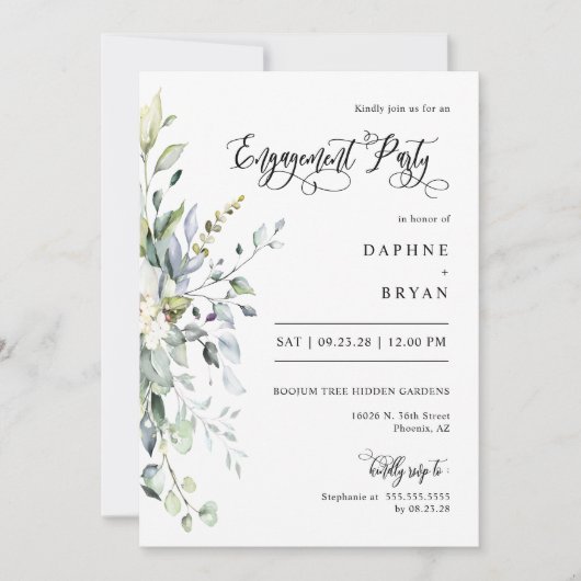 Emerald Green verlaat de QR-code van de Engagement Kaart (Voorkant)