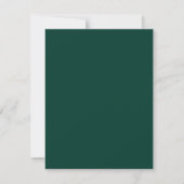Emerald Green Vertical Photo Minimalist Weddenscha Save The Date (Achterkant)
