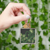 Emerald Green Vines Floral Sleutelhanger (Hand)