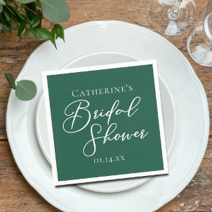 Emerald Green Vrijgezellenfeest gepersonaliseerd w Servet