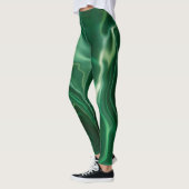 Emerald Green Water Marbling Spandex Leggings (Links)
