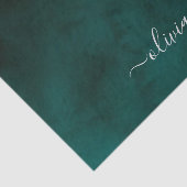 Emerald Green Waterverf monogram Tissuepapier (Detail)