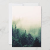 Emerald Green Waterverf Pine Tree Wedding Save The Date (Achterkant)