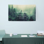 Emerald Green Waterverf Pine Tree Wedding Spandoek (Beurs)