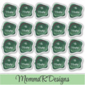 Emerald Green Wax Seal met jouw naam Sticker (Voorkant)