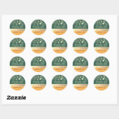 Emerald Green Wedding Bedankt Ronde Sticker (Vel)