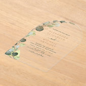 Emerald Green Wedding Eucalyptus Greenery Acryl Uitnodigingen (Laagn)