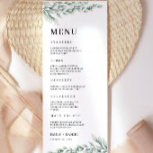 Emerald Green Wedding Menu Kaarten Sjabloon