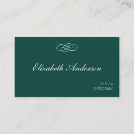 Emerald Green Wedding Place kaarten Plaatskaartje