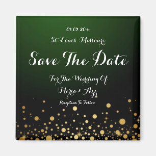 Emerald Green Wedding Save the Date Magnet Magneet