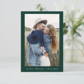 Emerald Green Wedding Save the Date Photo (Debout devant)