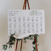Emerald Green Wedding Seating Chart Sjabloon Poster