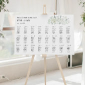 Emerald Green Wedding Seating Chart Sjabloon Poster