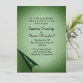 Emerald Green Wedding Uitnodiging (Staand voorkant)