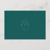 Emerald Green Wedding Website Enclosure Card Informatiekaartje (Achterkant)