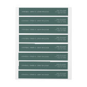 Emerald Green Wedding Wrap rond adreslabel (Vel)