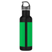 Emerald Green White Initiaal Monogram Waterfles (Achterkant)