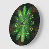 Emerald Green Zodiac Astrologie Symboles Horloge m (Angle)