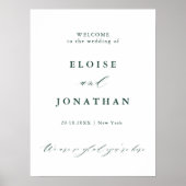 Emerald Greenery Botanische bruiloft Welkom Poster (Voorkant)