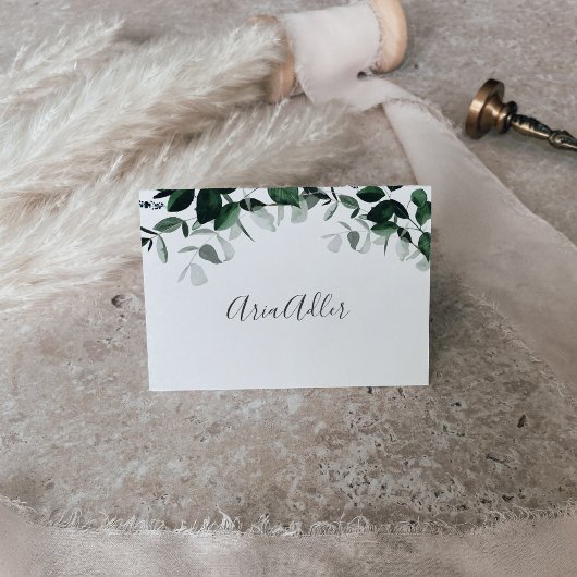 Emerald Greenery Cartes de Mariage imprimables