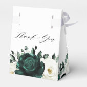 Emerald Greenery Eucalyptus White Floral Wedding Bedankdoosjes (Achterkant)