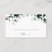 Emerald Greenery Flat Wedding Plaatskaartje (Voorkant)