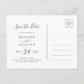 Emerald Greenery Foto Save the Date Uitnodiging Briefkaart (Achterkant)