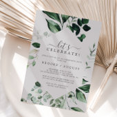 Emerald Greenery | Grijze Laten we vieren Kaart