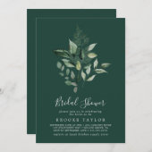 Emerald Greenery | Groen Vrijgezellenfeest Kaart (Voorkant / Achterkant)