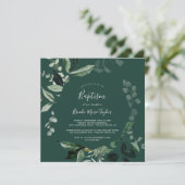 Emerald Greenery | Groene vierkant amusement Kaart (Staand voorkant)